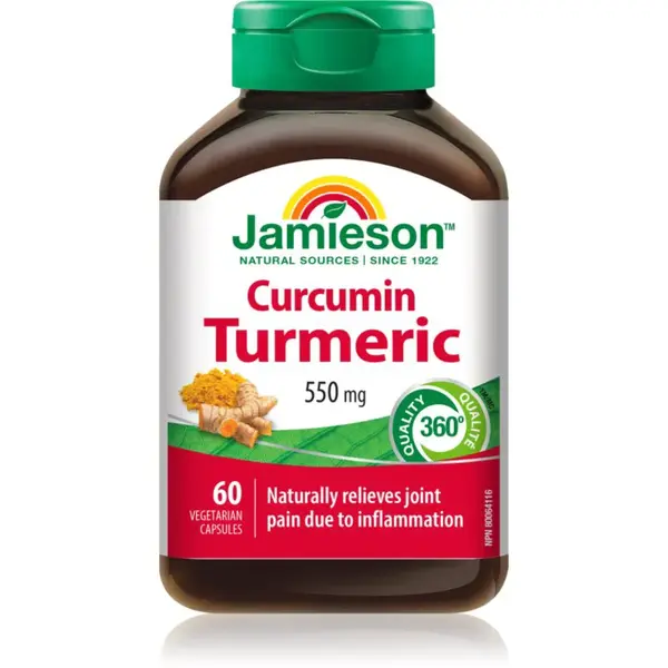 Jamieson Curcumin Turmeric 550 mg kapsuly s antioxidačným účinkom 60 cps