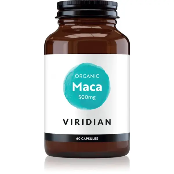 Viridian Nutrition Organic Maca 500 mg kapsuly na podporu plodnosti 60 cps