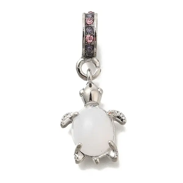 Rack Plating Alloy Rhinestone European Dangle Charms