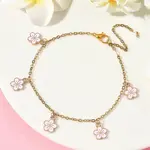 Flower Alloy Enamel Charm Bracelets