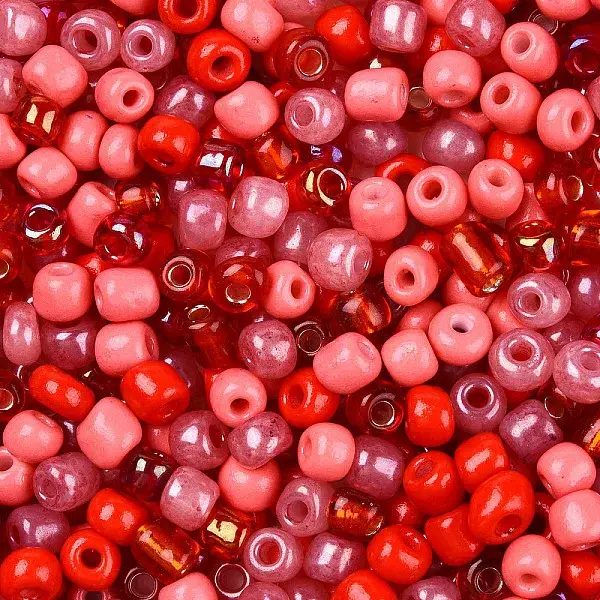 Opaque & Transparent Inside Colours 6/0 Glass Seed Beads