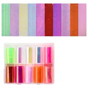 10 Colors Nail Art Transfer Stickers
