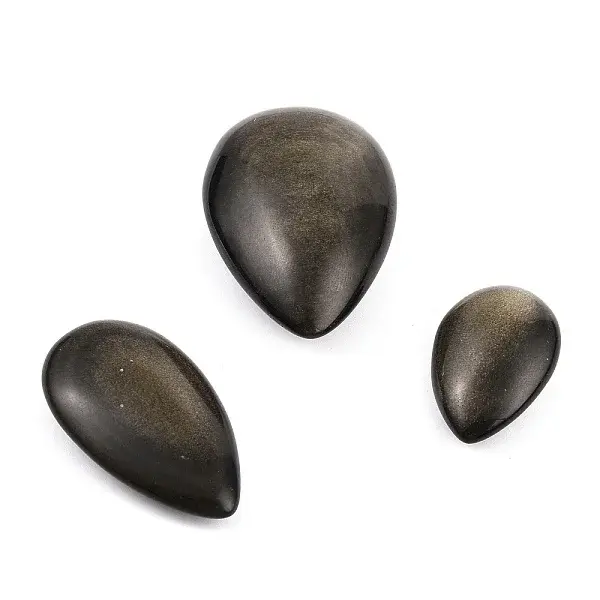 Natural Golden Sheen Obsidian Beads