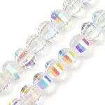 Electroplate Transparent Glass Beads Strands