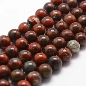 Natural Brecciated Jasper Bead Strands