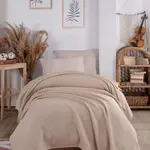 Prikrývka 160x230 pique - cappuccino