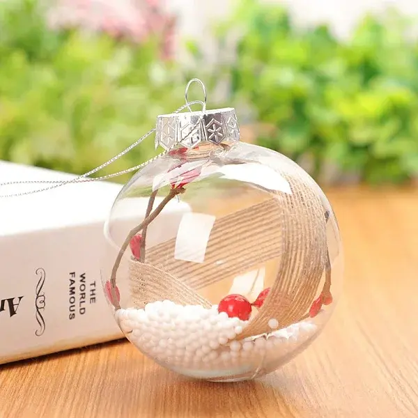 Transparent Plastic Fillable Ball Pendants Decorations