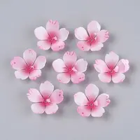 Flower Acrylic Bead Caps