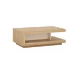 Konferenční stolek lyot01, dub riviera / bílá s extra vysokým leskem,