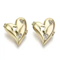 Brass Micro Pave Cubic Clear Zirconia Charms