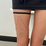 Bowknot Elastic Fibre Strappy Leg Chain