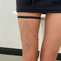 Bowknot Elastic Fibre Strappy Leg Chain