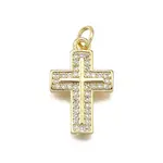 Brass Micro Pave Cubic Zirconia Pendants