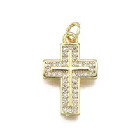 Brass Micro Pave Cubic Zirconia Pendants