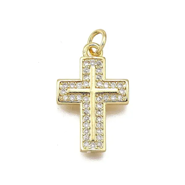 Brass Micro Pave Cubic Zirconia Pendants