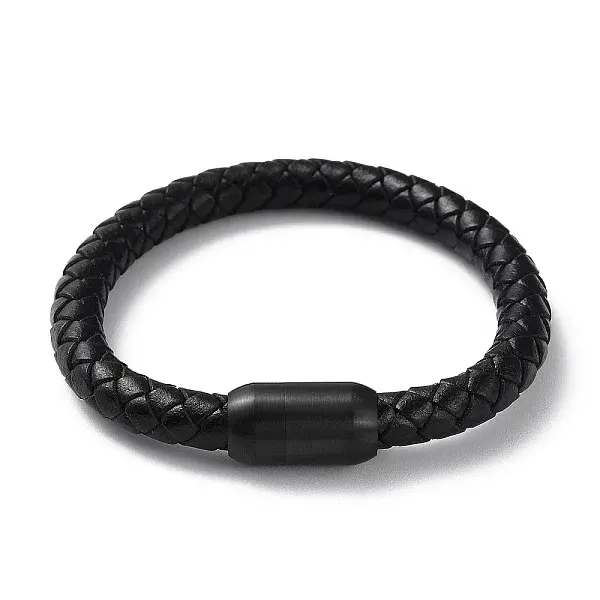 Leather Braided Round Cord Bracelet