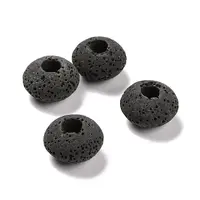 Natural Lava Rock European Beads