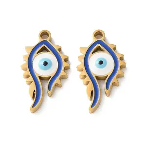 Evil Eye Themes 304 Stainless Steel Enamel Pendants