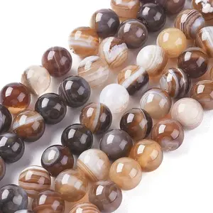 Natural Striped Agate/Banded Agate Beads Strands