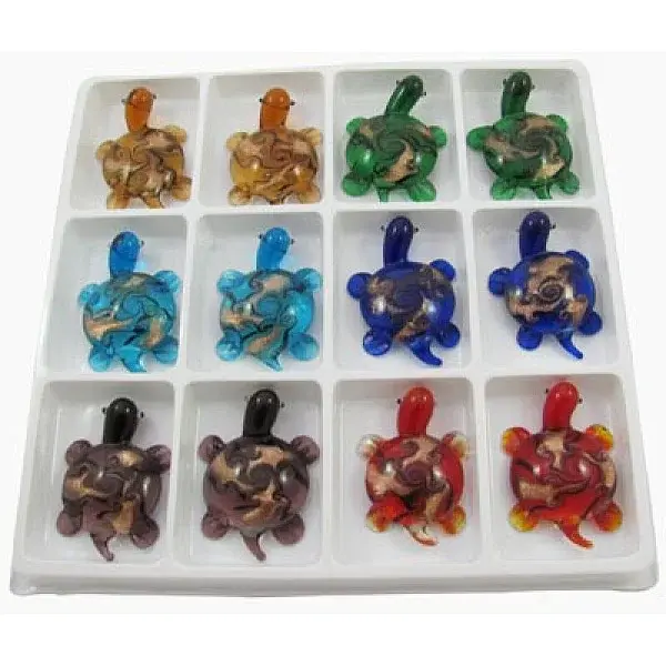 Handmade Gold Sand Lampwork Home Decorations