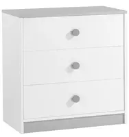 Zásuvková komoda spencer - bílá/šedá