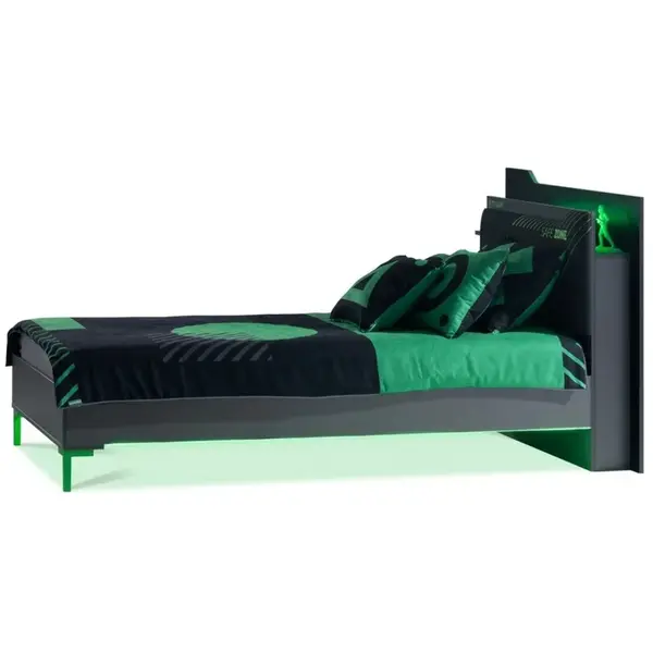 Postel 150x200cm diego - černá, zelená