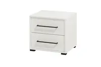 Noční stolek plume - bílá/černá