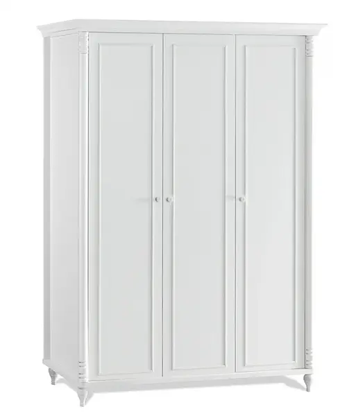 Šatní skříň 3d s osvětlením luxor - bílá