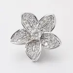 Flower Brass Micro Pave Cubic Zirconia Multi-Strand Links