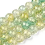 Baking Painted Crackle Glass Bead Strands