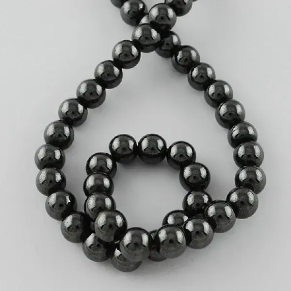 Magnetic Synthetic Hematite Beads Strands