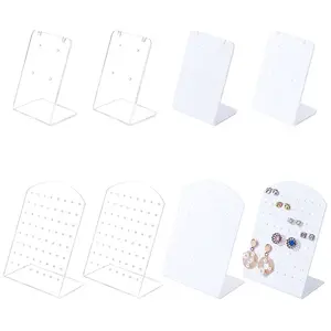8Pcs 4 Style Acrylic Earring Stands Displays
