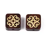 Natural Sandalwood Mala and Brass Finding Beads