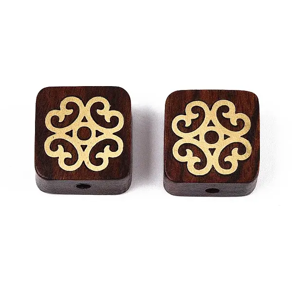 Natural Sandalwood Mala and Brass Finding Beads