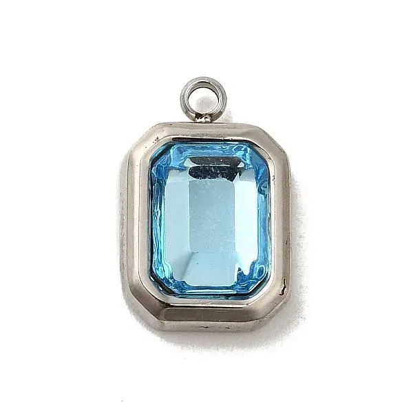 304 Stainless Steel Glass Pendants