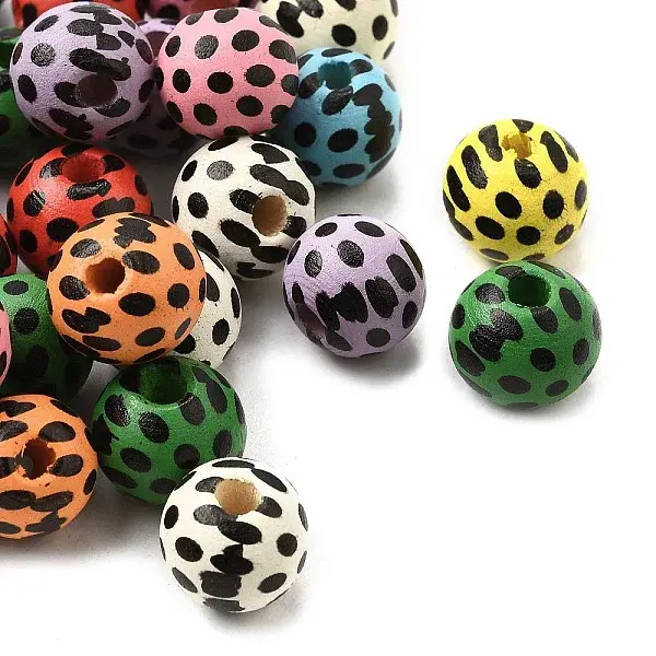Printed Schima Wood Beads