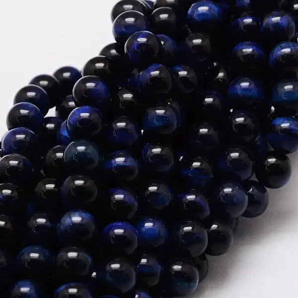 Natural Tiger Eye(Dyed & Heated) Round Beads Strands