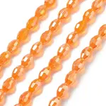 Transparent Electroplate Glass Beads Strands