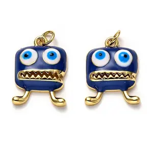 Rack Plating Brass Enamel Pendants