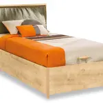 Postel s úložným prostorem a polštářem cody 100x200cm - dub světlý