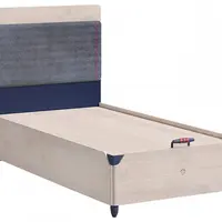 Postel s úložným prostorem 100x200cm lincoln - dub/tmavě modrá