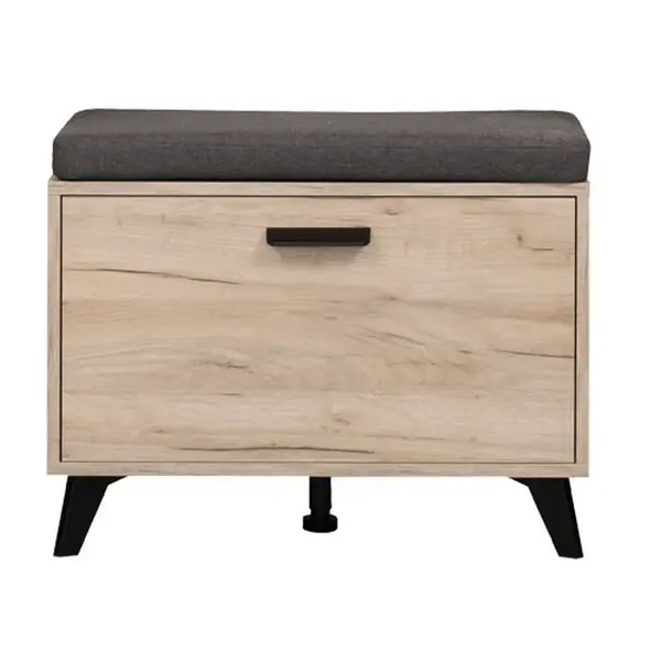 Lavice do předsíně taylor - dub šedý/černá