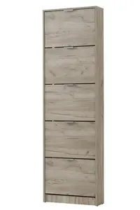 Výklopný botník 5-dvířkový felix - dub šedý