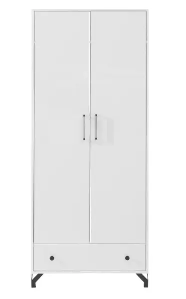 Šatní skříň bjorn, skandinávský styl - bílá