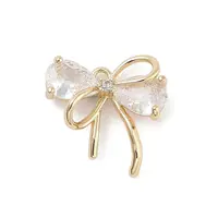 Brass with Clear Cubic Zirconia Pendants