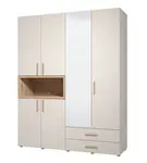 Kombinovaná šatní skříň dorcas - kašmír, dub