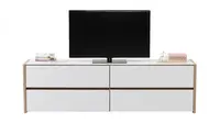 Televizní stolek embra - dub artisan/bílý lesk