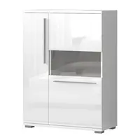 Dvoudveřová vitrína s osvětlením tiana ii - bílá