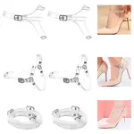 3 Pairs 3 Styles Transparent Silicone Shoelaces