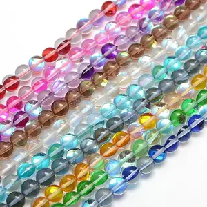Synthetic Moonstone Beads Strands